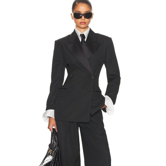 Helsa The Tuxedo Jacket in Black suit classic formal - Picture 3 of 5